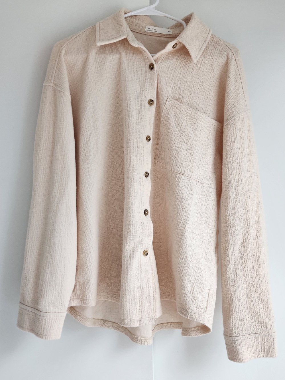 OAK + FORT Cream Knit Shirt - Picture 4 of 4
